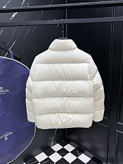 Moncler Abbadia padded down jacket in cream or off-white.  - 3