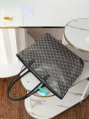 Goyard Artois MM tote bag in black Goyardine canvas size 40cm - 2