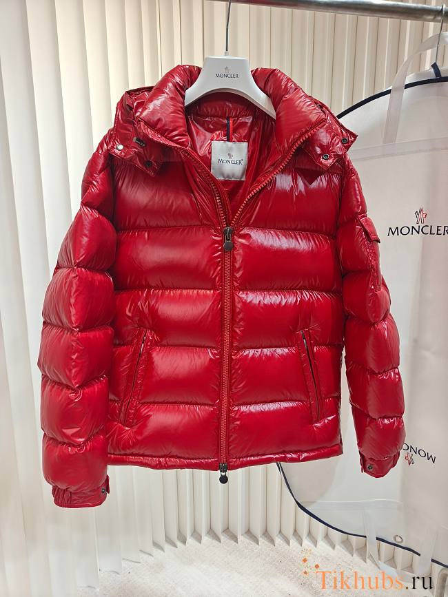 Moncler Enfant glossy puffer coat  - 1