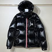 Moncler Men's Montbeliard Short Down Jacket in black.  - 3