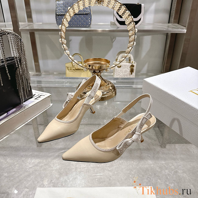 Dior J’adior Slingback Pump Fabric beige 6.5cm - 1