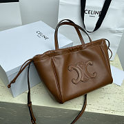  Celine Small Cabas Drawstring Cuir Triomphe 22x17x15 cm - 5