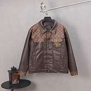 Louis Vuitton Embellished Leather Trucker Jacket - 1
