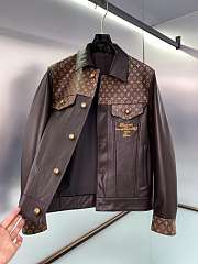 Louis Vuitton Embellished Leather Trucker Jacket - 4