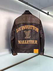 Louis Vuitton Embellished Leather Trucker Jacket - 3