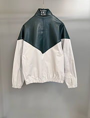 Louis Vuitton Graphic Leather Mix Tracktop in dark green and beige 1AIJX2 - 3