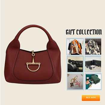 Gucci Softbit Medium Top Handle Bag Red 27.5x21x16cm