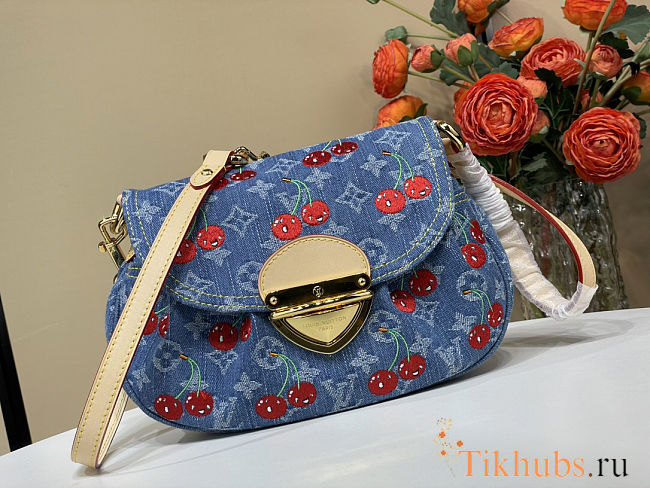 Louis Vuitton LV x TM Sunset Cherry Denim 27x18x3cm - 1