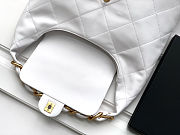 Chanel Maxi Hobo Bag   Shiny Calfskin & Gold-Tone Metal  White size 34*36*12 cm - 4