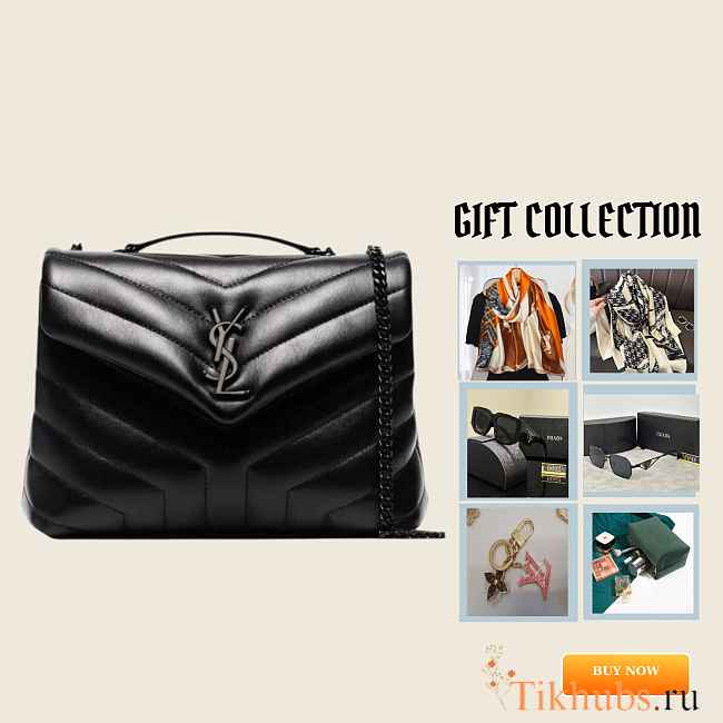 YSL Loulou Small Chain Black Bag 23 x 17 x 9 cm - 1