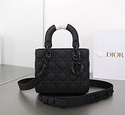 Dior Lady Black Ultra-Matte Bag So Black Size 20 x 16.5 x 8 cm - 1