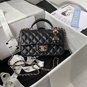 Chanel Mini Flap Bag Handle 'Black' 20x12x6cm - 1