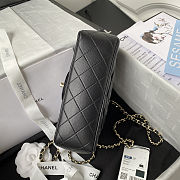 Chanel Mini Flap Bag Handle 'Black' 20x12x6cm - 5