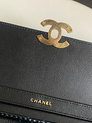 Chanel Large flap bag Glossy Lambskin & Gold Plated Metal  Black 30x18x5cm - 3