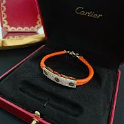  Cartier Love diamond-studded leather cord bracelet - 4