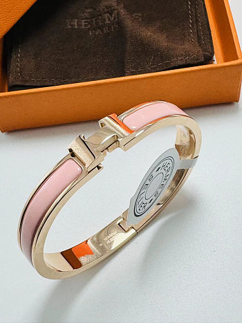 Hermes H bracelet pink
