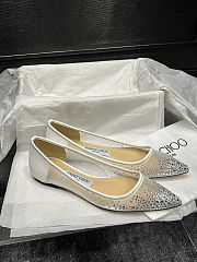 Jimmy Choo Love crystal-embellished ballerinas  - 3