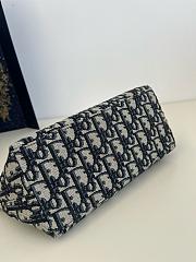 Dior Women Medium Diortravel Nomad Pouch Blue Dior Oblique Jacquard 22*9*15cm - 3