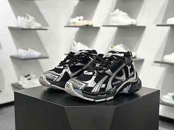 Balenciaga Runner Black and Silver 