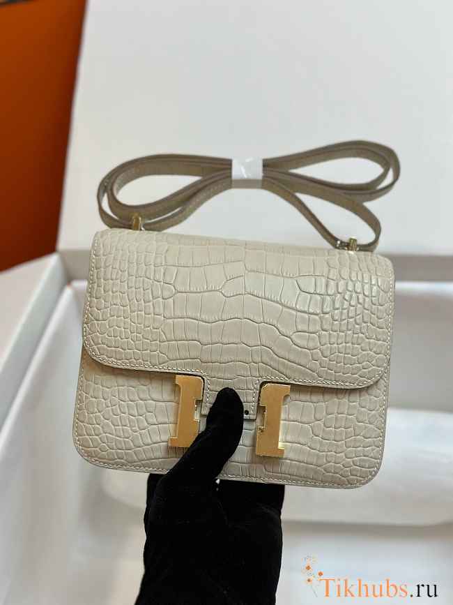 Hermès Constance 18 Beton Matte Alligator bag 18.5cm - 1