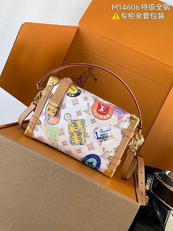 Louis Vuitton Side Trunk MM handbag in Monogram M14606 size 23.5x16x8.5 cm (miror line)