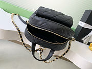  Chanel CC Mini Classic Backpack in black caviar quilted leather.  - 6