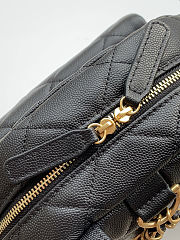  Chanel CC Mini Classic Backpack in black caviar quilted leather.  - 2