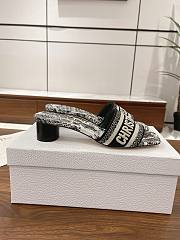 Christian Dior Dway heeled slide with an embroidered  - 3