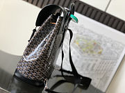 Goyard Alpin MM backpack in black Goyardine canvas and leather 39x15.5x 32 cm - 5