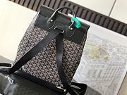 Goyard Alpin MM backpack in black Goyardine canvas and leather 39x15.5x 32 cm - 3