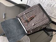 Goyard Alpin MM backpack in black Goyardine canvas and leather 39x15.5x 32 cm - 2