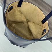  Loewe Mini Puzzle Fold Tote Bag in shiny calfskin in the color Abyss Blue 16.5*9.5*20CM - 6