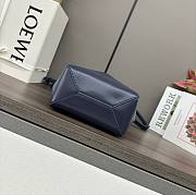  Loewe Mini Puzzle Fold Tote Bag in shiny calfskin in the color Abyss Blue 16.5*9.5*20CM - 3