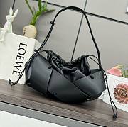 Loewe Flamenco clutch bag in black leather 38*18*17CM - 1