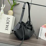 Loewe Flamenco clutch bag in black leather 38*18*17CM - 3