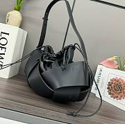 Loewe Flamenco clutch bag in black leather 38*18*17CM - 5