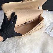 Chanel Classic Double Flap bag in beige caviar leather 30cm - 4