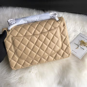 Chanel Classic Double Flap bag in beige caviar leather 30cm - 2