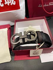 Salvatore Ferragamo Gancini reversible leather belt for men - 3