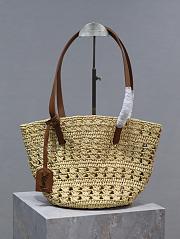 YSL PANIER Small bag in raffia in White 42×20×22cm - 1