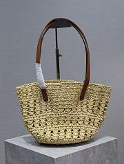 YSL PANIER Small bag in raffia in White 42×20×22cm - 6