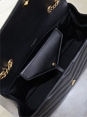 Saint Laurent Loulou quilted leather shoulder bag in black 29×17×8cm - 2