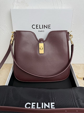 Celine Small Camille 16 Soft Bag 'Burgundy 9,7 x 8,5 x 2 inch (24,5 x 21,5 x 5 cm)