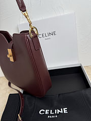 Celine Small Camille 16 Soft Bag 'Burgundy 9,7 x 8,5 x 2 inch (24,5 x 21,5 x 5 cm) - 3