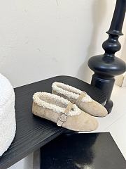 ALAIA BALLET FLATS IN MERINO SHEARLING - 2