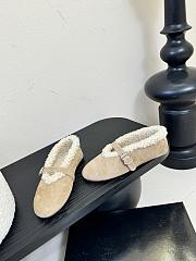 ALAIA BALLET FLATS IN MERINO SHEARLING - 3