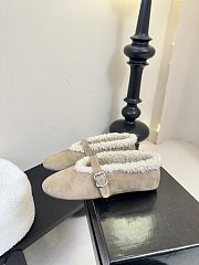ALAIA BALLET FLATS IN MERINO SHEARLING - 4
