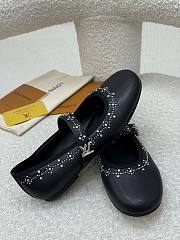 Louis Vuitton Romy Flat Ballerina in black lambskin leather - 6