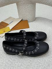 Louis Vuitton Romy Flat Ballerina in black lambskin leather - 4