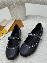 Louis Vuitton Romy Flat Ballerina in black lambskin leather - 3